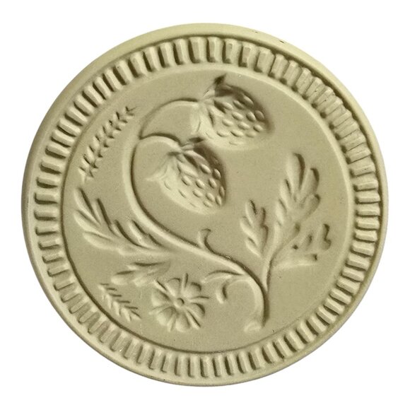 Vintage 1995 Brown Bag Cookie Art Clay Cookie Stamp #3 Strawberries - Picture 8 of 8